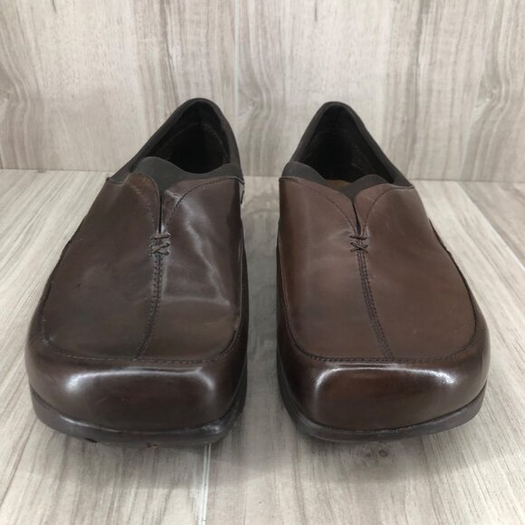 Earth Shoes Womens 8.5B Reflect Brown Leather Slip On Comfort Loafers - Picture 5 of 10